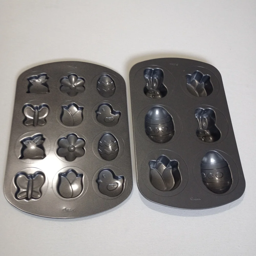 Wilton Easter and Spring Baking Molds Flower Duck Butterfly Egg Bunny